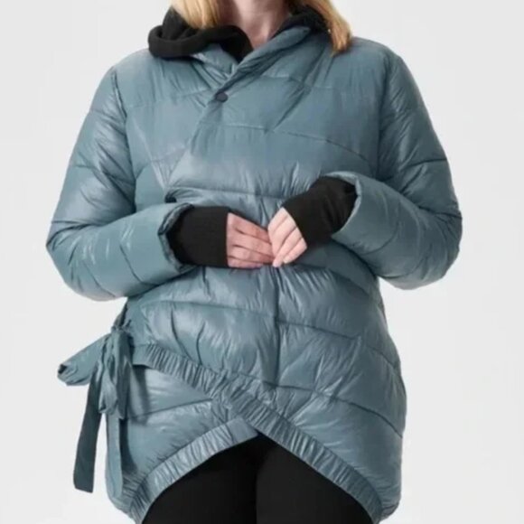 Universal Standard Kanda Puffer Coat - M - Blue Storm - Picture 3 of 7